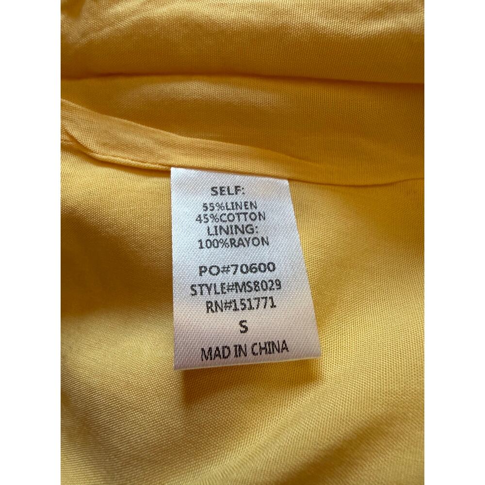NWT Le Lis Butter Yellow Two-Piece, Top M, Skirt, Small - Picture 10 of 12